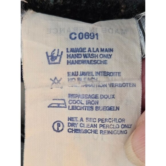 Paul Fourticq 80's Wool Blend Cardigan Sweater France Size XL Blue Gray Grandpa - Picture 8 of 12